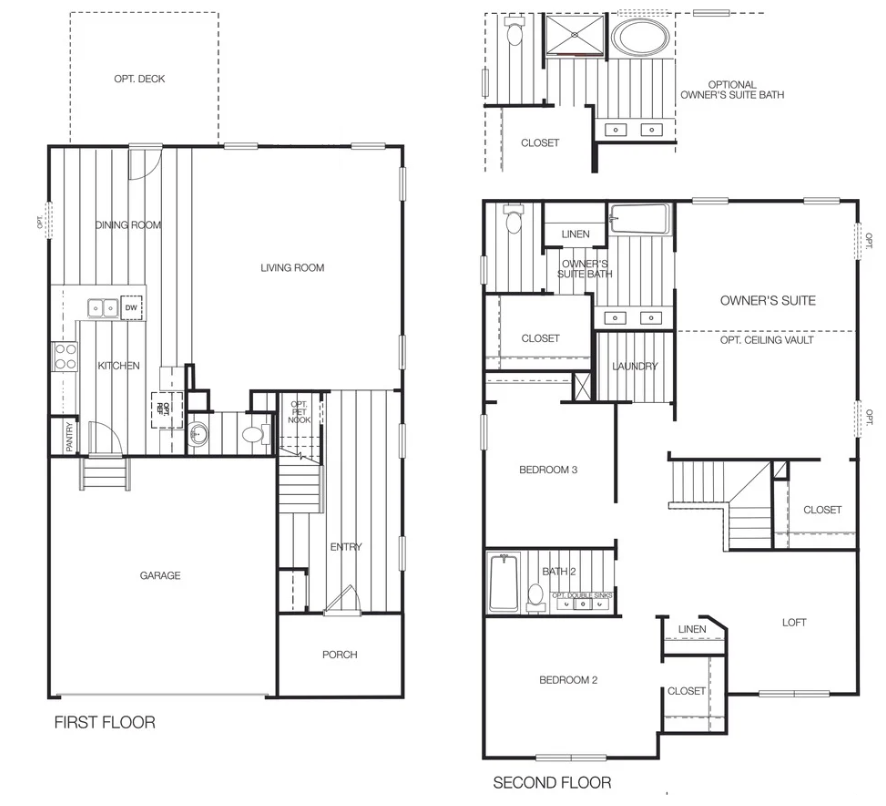 Floor plan for the Aspen lot 18 section 6 for sale in Castleton by Boyd Homes.